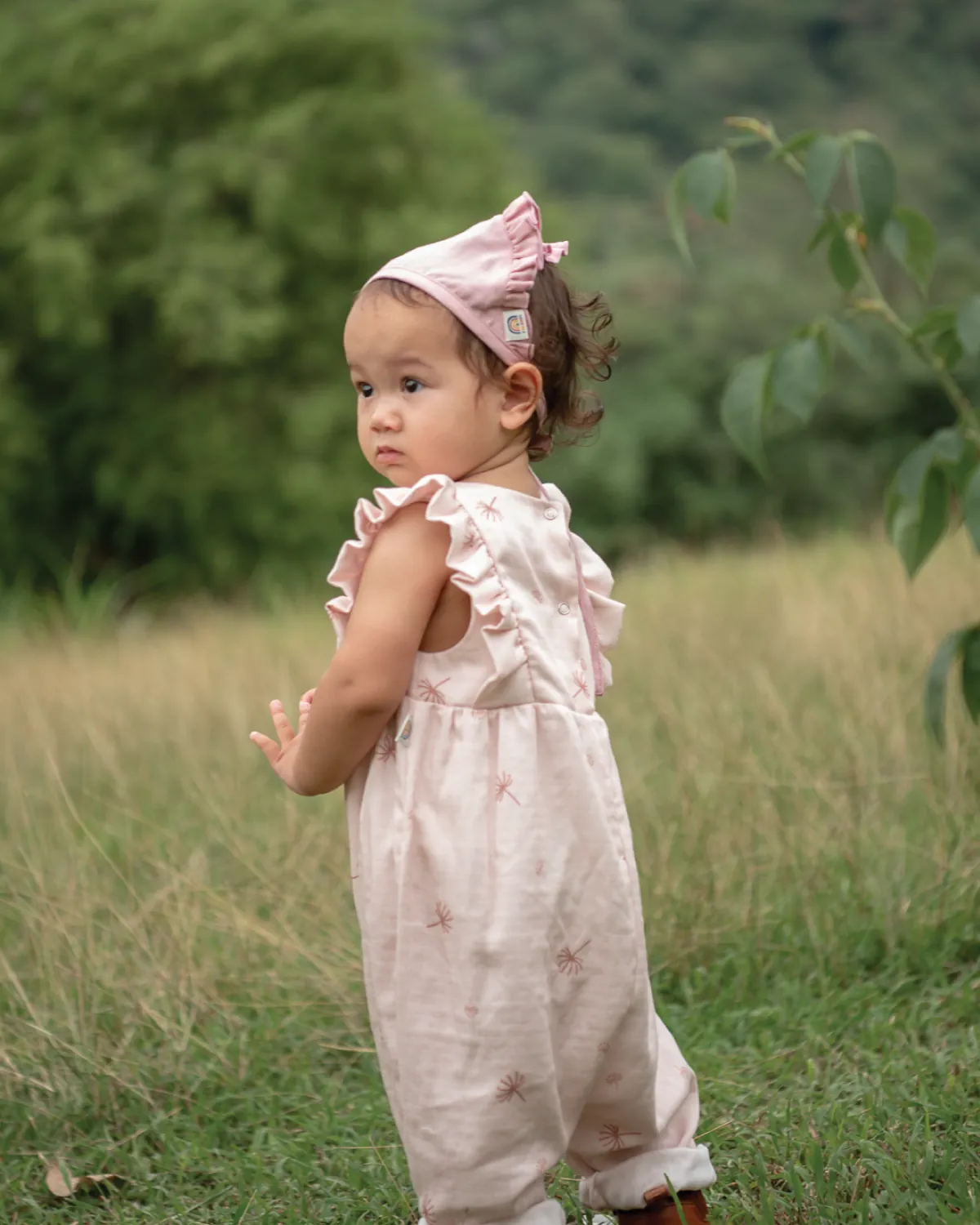 The Little Charmer Jumpsuit & Ruffle Headband 2